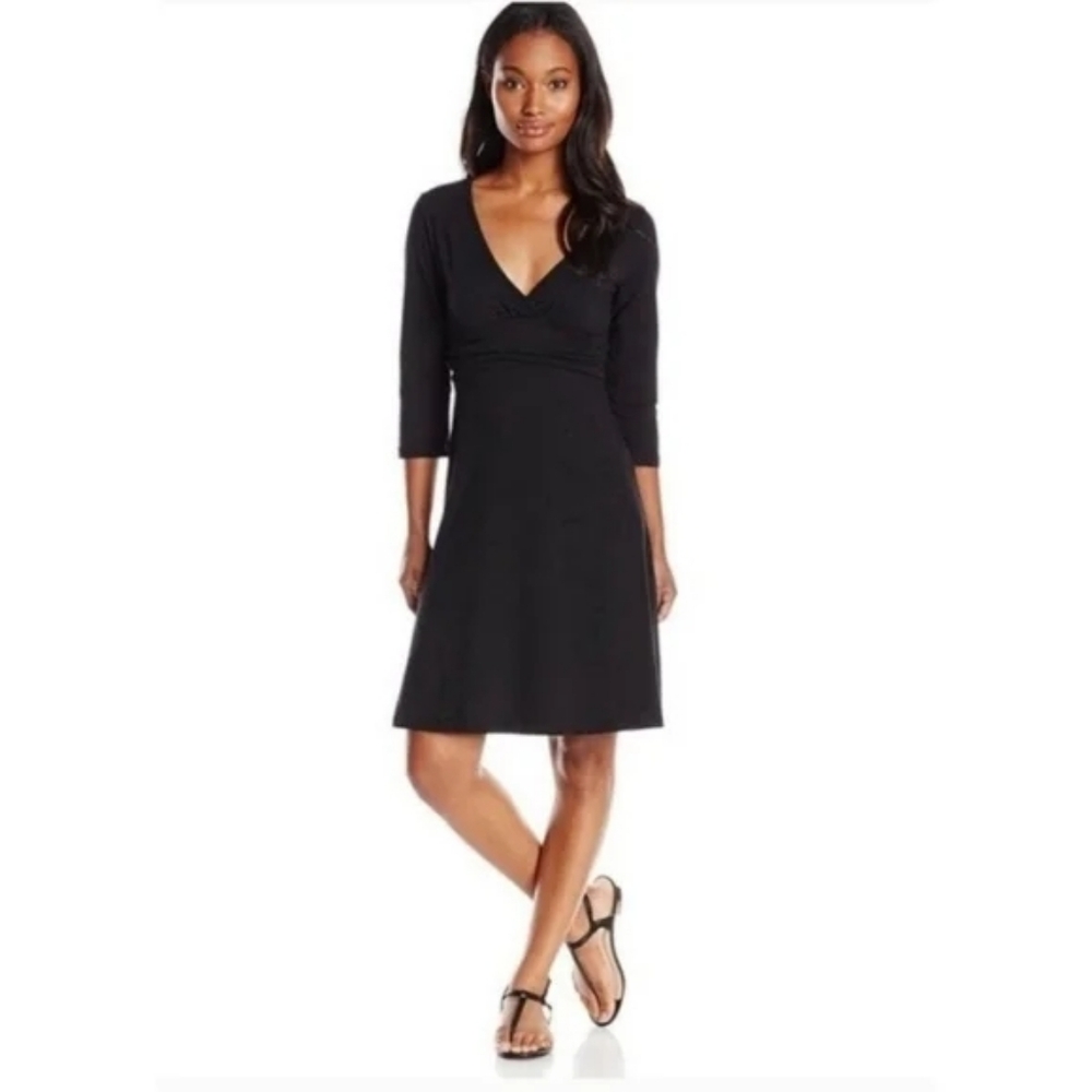 Pantagonia Black 3/4 Sleeve Cotton Dress- Medium